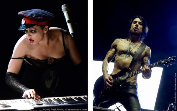 L - R:  Amanda Palmer, 2012 by Frank Poulin for FW and Dave Navarro (with Jane's Addiction), 2013 by Frank Poulin for FW
