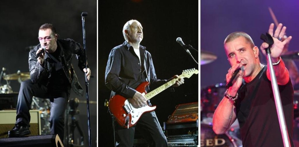 Bono/U2, Pete Townsend/The Who, Scott Stapp/Creed
