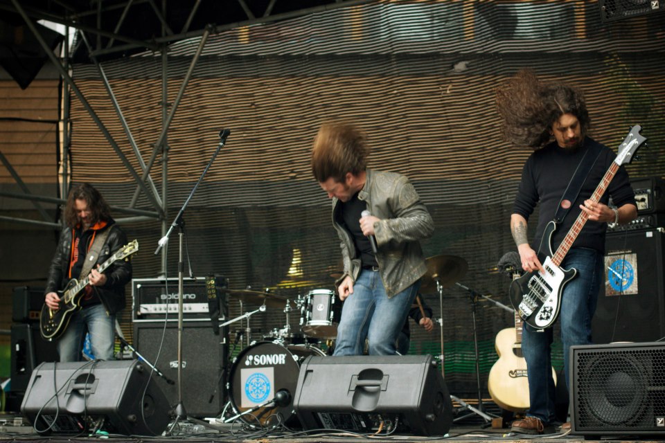 Roger Cranford, Aaron Hawkins & Matt Snow at Whistler Village, BC ~ photo courtesy of facebook.com/magnusrisingband