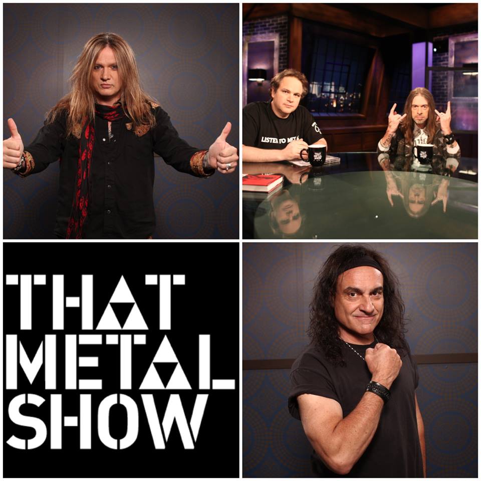 Sneak peak of the 100th episode with Sebastian Bach, Rex Brown, and Vinny Appice, photo courtesy of facebook.com/thatmetalshow‎