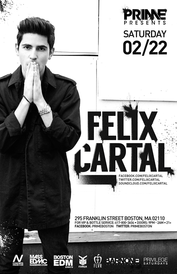 Canadian Electro House Golden Boy Felix Cartal Brings the Bass to Prime in Boston, MA on Feb. 22