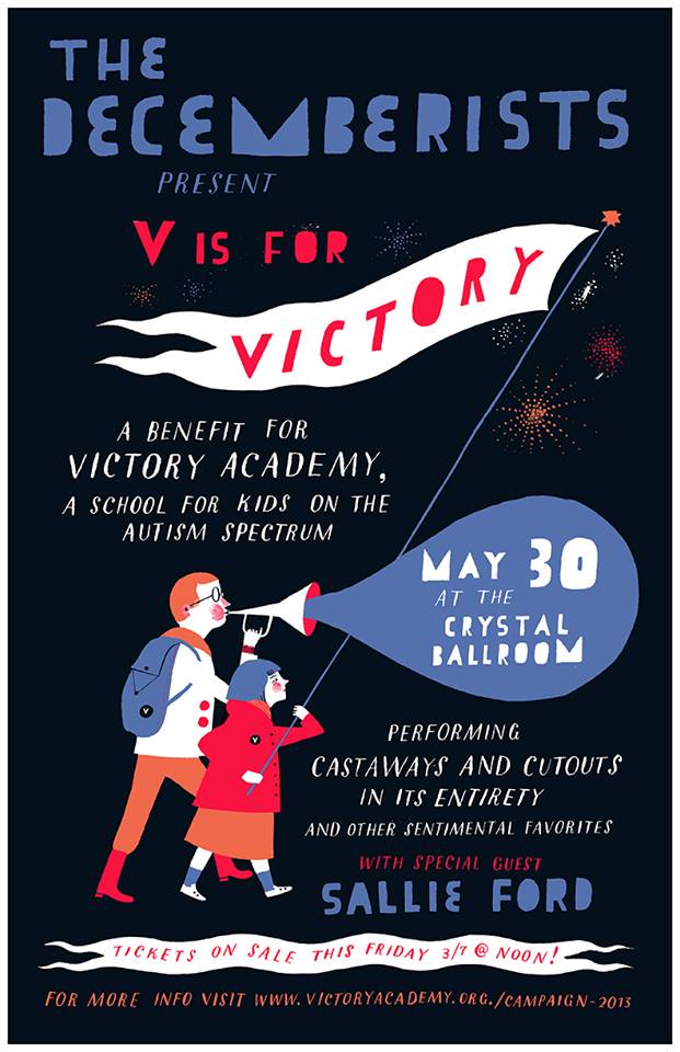 The Decemberists Announce “V Is For Victory” Concert on May 30 at The Crystal Ballroom in Portland, OR