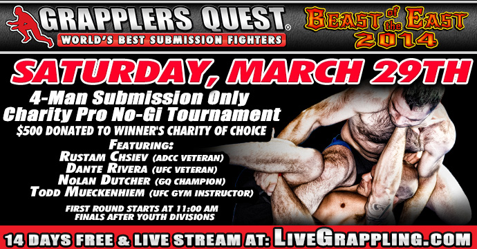 Grapplers Quest “Beast of the East”   Returns March 29 to New York