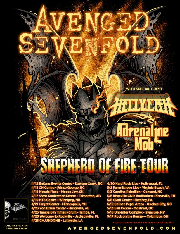 Adrenaline Mob Join Avenged Sevenfold and Hellyeah for April/May Shows