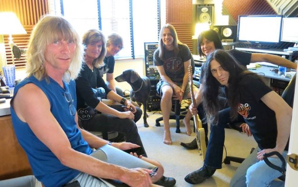 In the studio with producer/songwriter Taylor Rhodes working on pre-production for the new KIX CD!