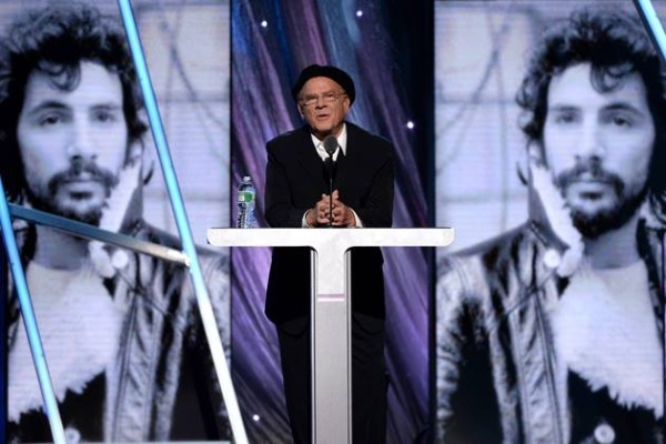 Art inducting Cat Stevens at the Rock N Roll Hall of Fame