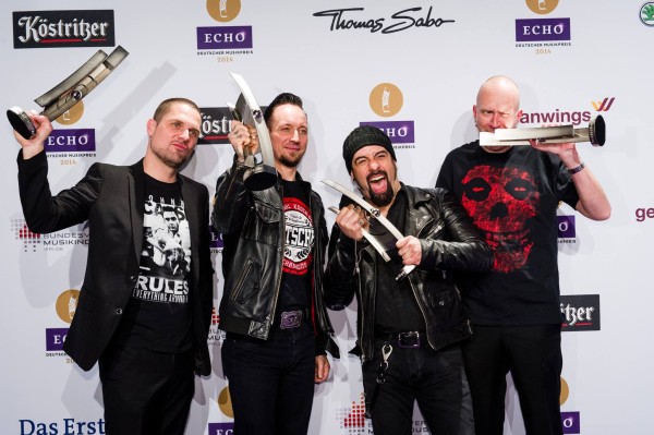 Volbeat accepting the ECHO award Germany