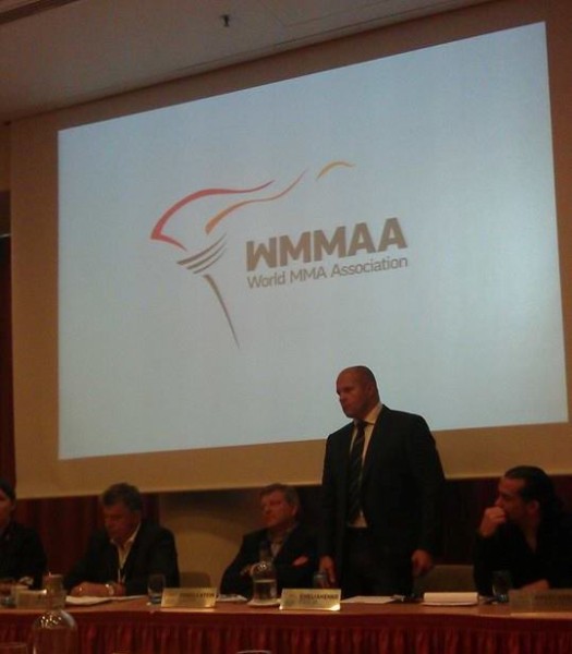 Honorary president Emelianenko Fedor speaking on the issue of holding (open) continental championships @ World WMMAA Congress