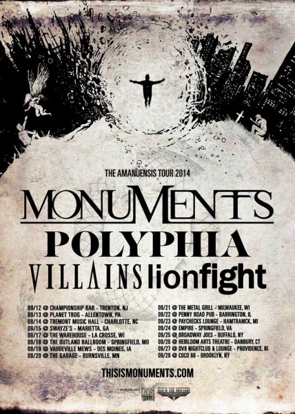 Monuments first tour