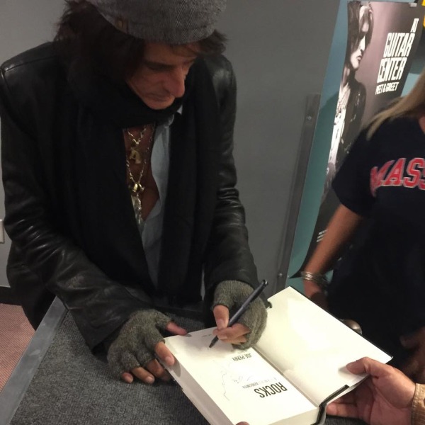 Joe doing his thing at a book-signing for ROCKS
