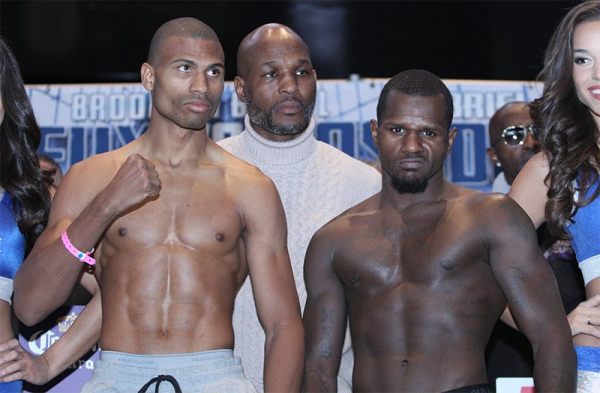 Lundy and Dulorme make weight ~ Almost time to fight! Photo courtesy of Michael Parente for CES Boxing