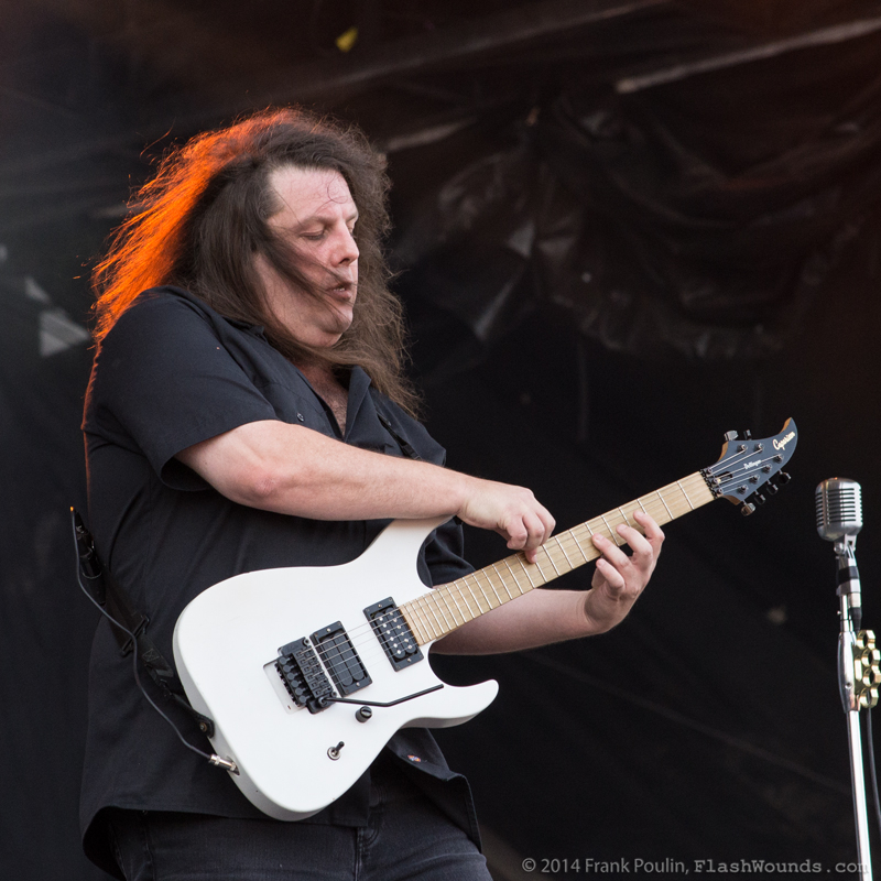 Michael tearing it up at Heavy Montreal 2014, photo by Frank Poulin for FlashWounds