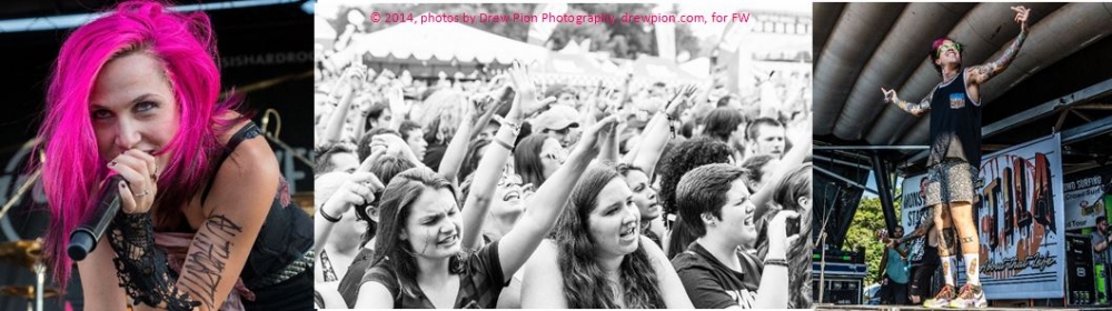 (L, R), returning crowd favorites from Warped 2014 Icon for Hire and Attila