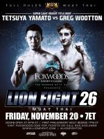 Lion Fight 26 Muay Thai at Foxwoods Casino November 20