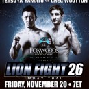 Lion Fight 26 Muay Thai at Foxwoods Casino November 20